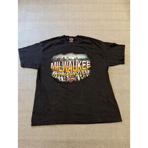 Harley-Davidson Men's XL Milwaukee‎ HomeRun 2000 Graphic T-Shirt W/ Hole